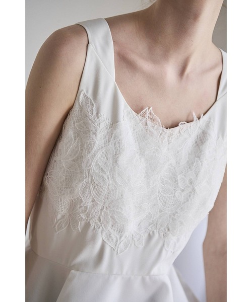 Estella.K(エステラケー)の「Bianca Lace Top フロントレースペプラムTOP(シャツ/ブラウス・レディース・ホワイト/ブラック・FREE)」の5枚目の写真