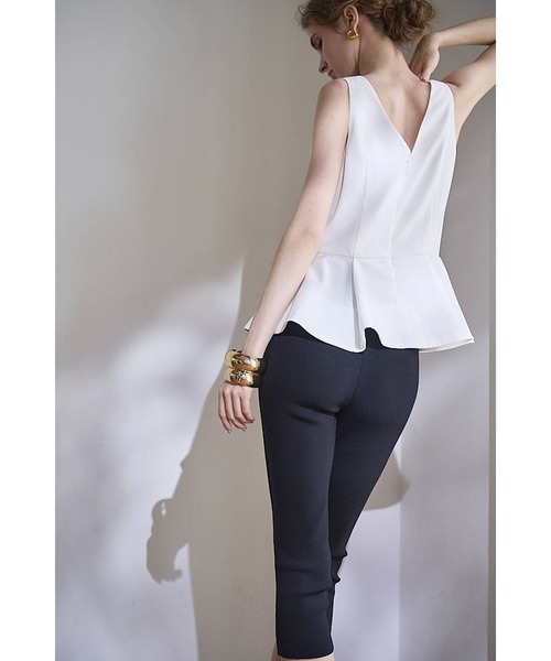 Estella.K(エステラケー)の「Bianca Lace Top フロントレースペプラムTOP(シャツ/ブラウス・レディース・ホワイト/ブラック・FREE)」の7枚目の写真