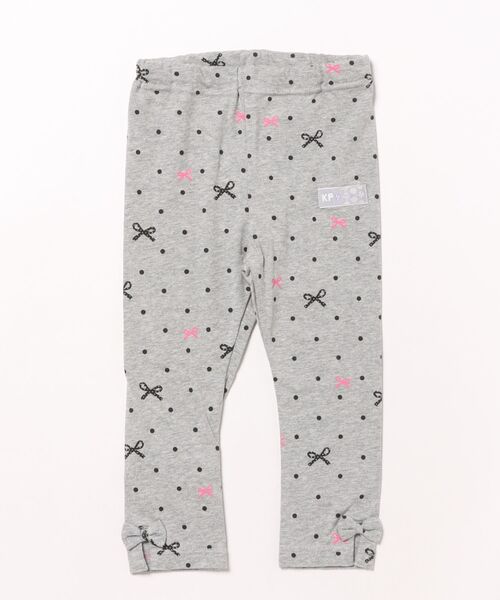 KP(ケーピー)の「選べる3柄 ベア天竺 スパッツ 【10分丈】(レギンス/スパッツ・キッズ・グレー系その他/ブラック/オフホワイト・100cm/110cm/120cm/130cm/90cm)」の1枚目の写真