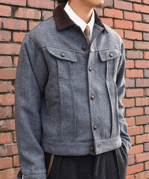 Noen(ノエン)の「ツイードトラッカージャケット(ブルゾン・メンズ・ブラウン/ライトブルー・LARGE/MEDIUM)」の10枚目の写真