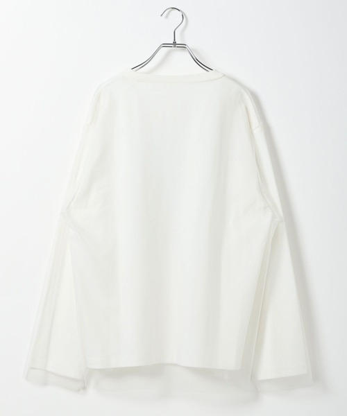 PBLIM(ページボーイリム)の「《UNISEX》チュールカサネロンT(Tシャツ/カットソー・レディース・オフホワイト/ベージュ・MEDIUM/LARGE)」の8枚目の写真