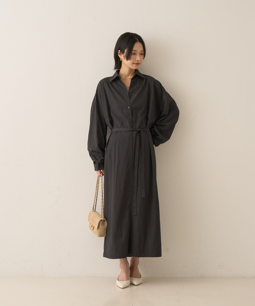 Rouge vif（ルージュヴィフ）の「カシュクール2WAYワンピース（ワンピース・レディース・チャコールグレー/ベージュ・フリー）」の3枚目の写真