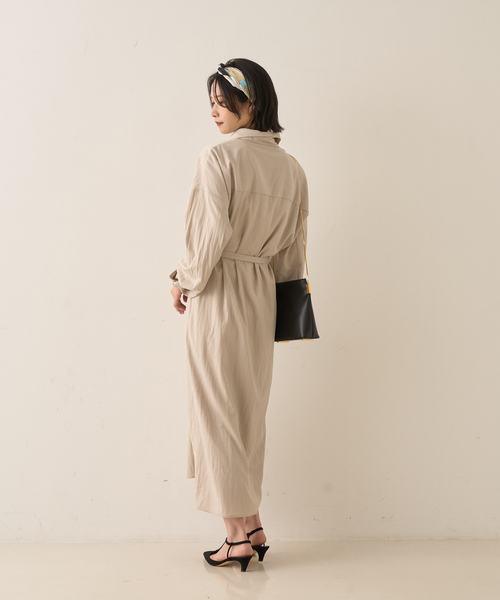 Rouge vif（ルージュヴィフ）の「カシュクール2WAYワンピース（ワンピース・レディース・チャコールグレー/ベージュ・フリー）」の12枚目の写真