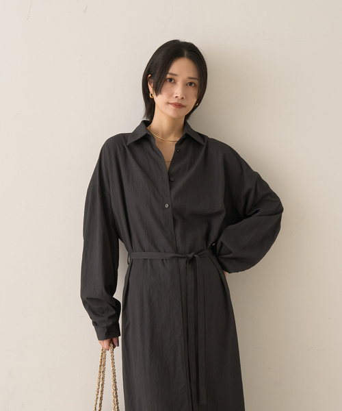 Rouge vif（ルージュヴィフ）の「カシュクール2WAYワンピース（ワンピース・レディース・チャコールグレー/ベージュ・フリー）」の14枚目の写真