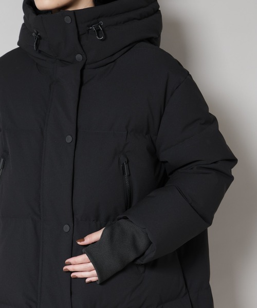 NANO universe（ナノユニバース）の「「西川ダウン(R)」ソロテックスAラインダウン（ダウンジャケット/コート・レディース・オフホワイト/ブラック/モカ・M/S）」の16枚目の写真