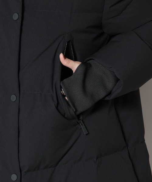 NANO universe（ナノユニバース）の「「西川ダウン(R)」ソロテックスAラインダウン（ダウンジャケット/コート・レディース・オフホワイト/ブラック/モカ・M/S）」の17枚目の写真