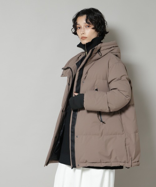 ナノユニバース　西川ダウン(R)/ソロテックスロングダウン　ベージュ　38 西川ダウン (R)」 ソロテックス Aライン ダウン