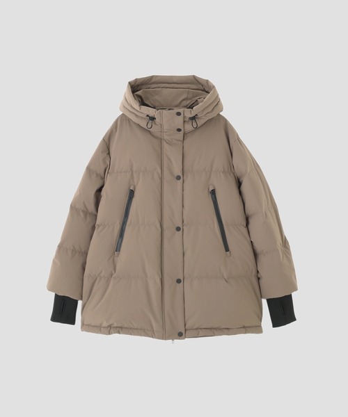 NANO universe（ナノユニバース）の「「西川ダウン(R)」ソロテックスAラインダウン（ダウンジャケット/コート・レディース・オフホワイト/ブラック/モカ・M/S）」の6枚目の写真