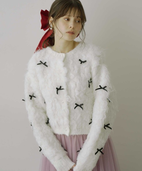 HEIREN】モヘアタッチリボンニット（ニット/セーター）｜HEIREN