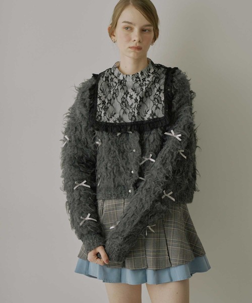 HEIREN】モヘアタッチリボンニット（ニット/セーター）｜HEIREN