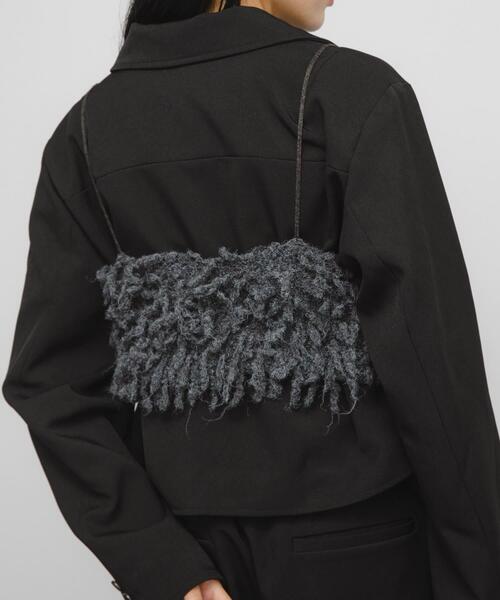 KBF（ケイビーエフ）の「マイクロフリンジブラ（その他トップス・レディース・チャコールグレー/ベージュ・ONE）」の16枚目の写真