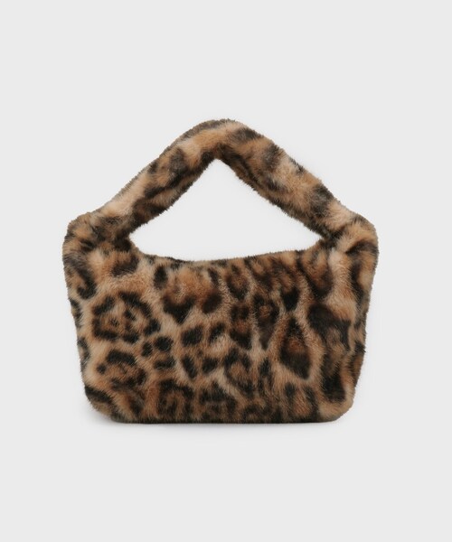 GALLEST（ギャレスト）の「フェイクファーマイクロバッグ（ハンドバッグ・レディース・アイボリー/ダークブラウン系4/ブラック・00）」の8枚目の写真