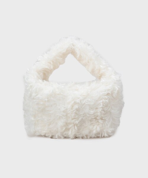 GALLEST（ギャレスト）の「フェイクファーマイクロバッグ（ハンドバッグ・レディース・アイボリー/ダークブラウン系4/ブラック・00）」の12枚目の写真