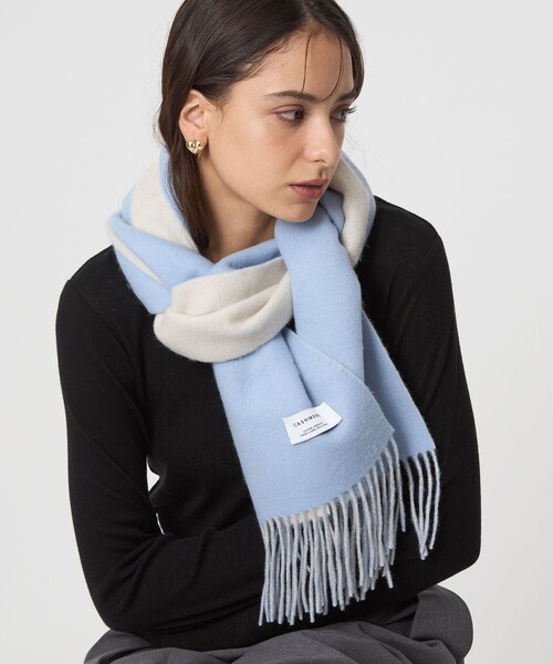 カシミヤ リバーシブル マフラー（マフラー）｜green label relaxing