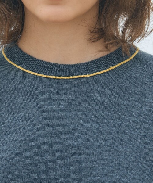 プレーンウール クルーネックプルオーバー（ニット/セーター