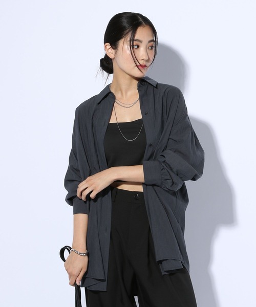 セール】タックデザインシャツ長袖/599669（シャツ/ブラウス）｜GLOBAL