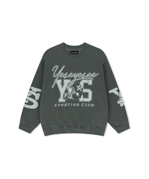 YESEYESEE(イエスアイシー)の「Y.E.S Sporting Club Sweatshirt(スウェット・メンズ・ライトグレー/ブラック/カーキ・L/M/S/XL)」の3枚目の写真