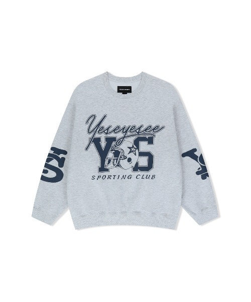 YESEYESEE(イエスアイシー)の「Y.E.S Sporting Club Sweatshirt(スウェット・メンズ・ライトグレー/ブラック/カーキ・L/M/S/XL)」の1枚目の写真