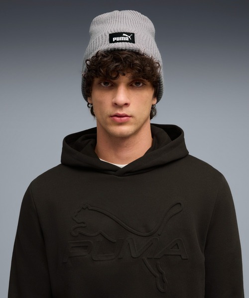 PUMA（プーマ）の「PUMA プーマ ユニセックス ESS ハイクラウン ビーニー（ニットキャップ/ビーニー・メンズ・グレー/ブラック/レッド系その他・フリー）」の3枚目の写真