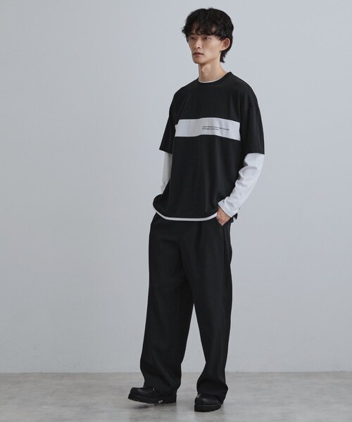 tk.TAKEO KIKUCHI（ティーケータケオキクチ）の「フェイクレイヤードカットソー（Tシャツ/カットソー・メンズ・ブラック/ブルーグリーン/ホワイト・02/04/03）」の10枚目の写真