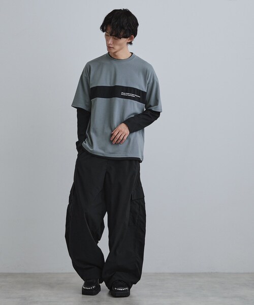 tk.TAKEO KIKUCHI（ティーケータケオキクチ）の「フェイクレイヤードカットソー（Tシャツ/カットソー・メンズ・ブラック/ブルーグリーン/ホワイト・02/04/03）」の13枚目の写真