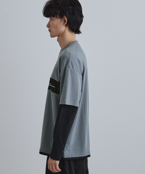 tk.TAKEO KIKUCHI（ティーケータケオキクチ）の「フェイクレイヤードカットソー（Tシャツ/カットソー・メンズ・ブラック/ブルーグリーン/ホワイト・02/04/03）」の17枚目の写真