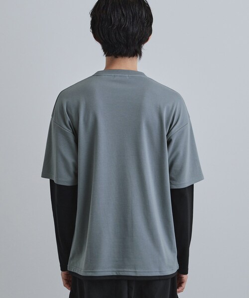 tk.TAKEO KIKUCHI（ティーケータケオキクチ）の「フェイクレイヤードカットソー（Tシャツ/カットソー・メンズ・ブラック/ブルーグリーン/ホワイト・02/04/03）」の18枚目の写真