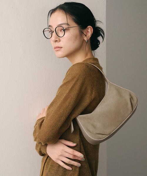 スエード ムーン ワイドベルト ワンショルダーバッグ