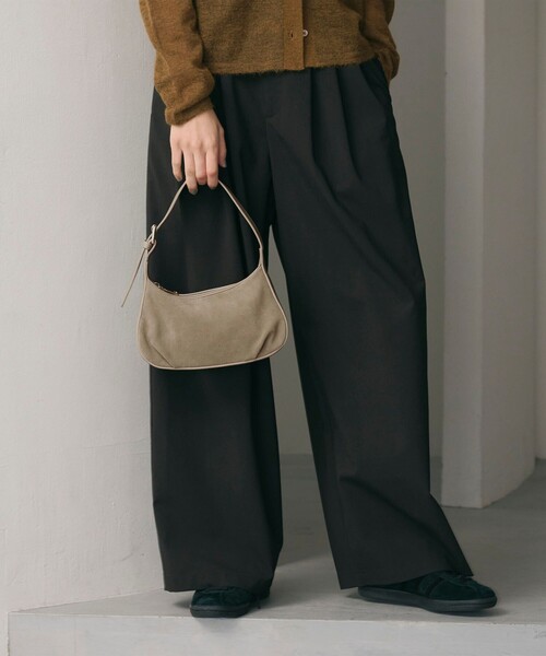 スエード ムーン ワイドベルト ワンショルダーバッグ（ショルダー