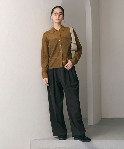 BEAUTY&YOUTH UNITED ARROWS(ビューティーアンドユースユナイテッドアローズ)の「スエード ムーン ワイドベルト ワンショルダーバッグ(ショルダーバッグ・レディース・ベージュ/ダークブラウン・FREE)」の6枚目の写真