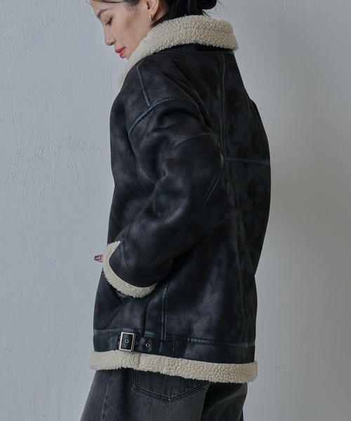 COLONY 2139（コロニートゥーワンスリーナイン）の「ムートンライクB-3（ムートンコート・メンズ・ブラック/ブラウン・SMALL/MEDIUM/LARGE）」の8枚目の写真
