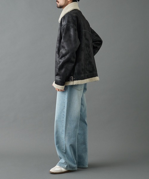 COLONY 2139（コロニートゥーワンスリーナイン）の「ムートンライクB-3（ムートンコート・メンズ・ブラック/ブラウン・SMALL/MEDIUM/LARGE）」の15枚目の写真