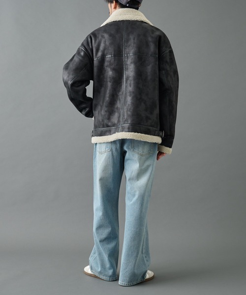 COLONY 2139（コロニートゥーワンスリーナイン）の「ムートンライクB-3（ムートンコート・メンズ・ブラック/ブラウン・SMALL/MEDIUM/LARGE）」の16枚目の写真