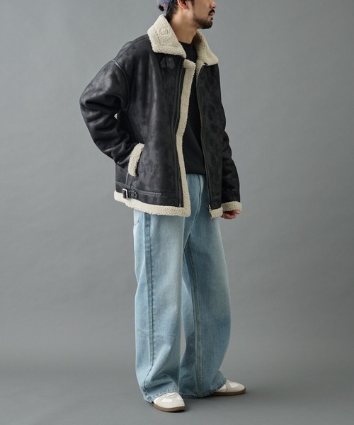 COLONY 2139（コロニートゥーワンスリーナイン）の「ムートンライクB-3（ムートンコート・メンズ・ブラック/ブラウン・SMALL/MEDIUM/LARGE）」の17枚目の写真