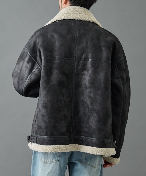 COLONY 2139（コロニートゥーワンスリーナイン）の「ムートンライクB-3（ムートンコート・メンズ・ブラック/ブラウン・SMALL/MEDIUM/LARGE）」の5枚目の写真