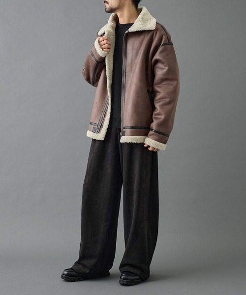 COLONY 2139（コロニートゥーワンスリーナイン）の「ムートンライクB-3（ムートンコート・メンズ・ブラック/ブラウン・SMALL/MEDIUM/LARGE）」の22枚目の写真