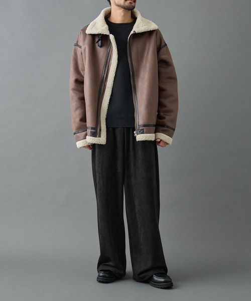 COLONY 2139（コロニートゥーワンスリーナイン）の「ムートンライクB-3（ムートンコート・メンズ・ブラック/ブラウン・SMALL/MEDIUM/LARGE）」の21枚目の写真