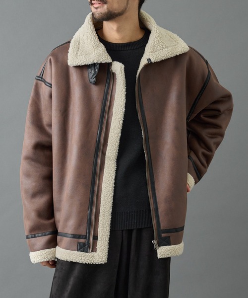 COLONY 2139（コロニートゥーワンスリーナイン）の「ムートンライクB-3（ムートンコート・メンズ・ブラック/ブラウン・SMALL/MEDIUM/LARGE）」の11枚目の写真