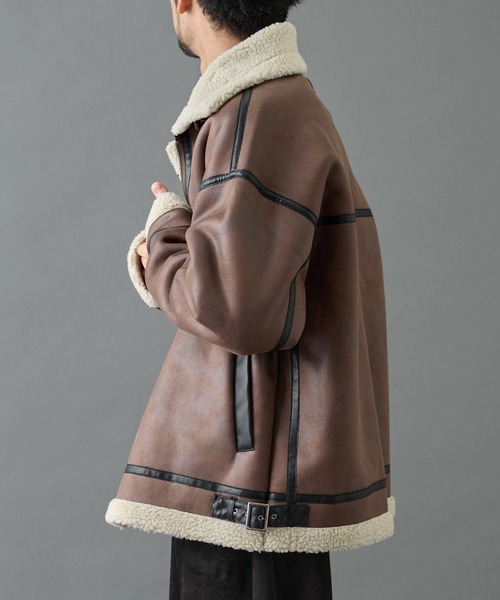 COLONY 2139（コロニートゥーワンスリーナイン）の「ムートンライクB-3（ムートンコート・メンズ・ブラック/ブラウン・SMALL/MEDIUM/LARGE）」の12枚目の写真