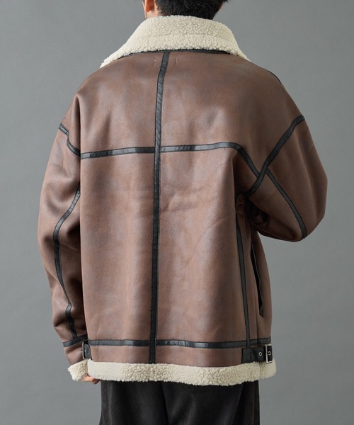 COLONY 2139（コロニートゥーワンスリーナイン）の「ムートンライクB-3（ムートンコート・メンズ・ブラック/ブラウン・SMALL/MEDIUM/LARGE）」の13枚目の写真