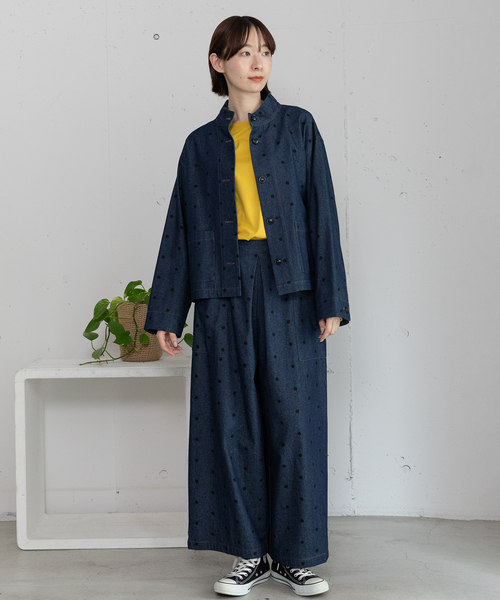 POU DOU DOU（プードゥドゥ）の「スタンドカラージャケット（その他アウター・レディース・ブラック/インディゴブルー・M）」の9枚目の写真