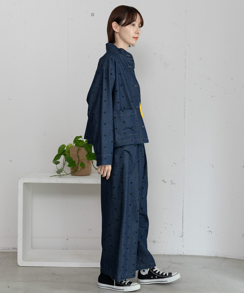 POU DOU DOU（プードゥドゥ）の「スタンドカラージャケット（その他アウター・レディース・ブラック/インディゴブルー・M）」の11枚目の写真