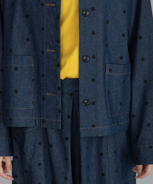 POU DOU DOU（プードゥドゥ）の「スタンドカラージャケット（その他アウター・レディース・ブラック/インディゴブルー・M）」の14枚目の写真