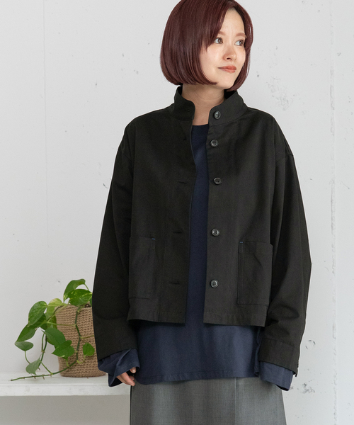 POU DOU DOU（プードゥドゥ）の「スタンドカラージャケット（その他アウター・レディース・ブラック/インディゴブルー・M）」の15枚目の写真