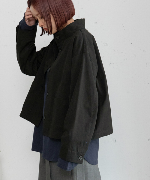 POU DOU DOU（プードゥドゥ）の「スタンドカラージャケット（その他アウター・レディース・ブラック/インディゴブルー・M）」の17枚目の写真