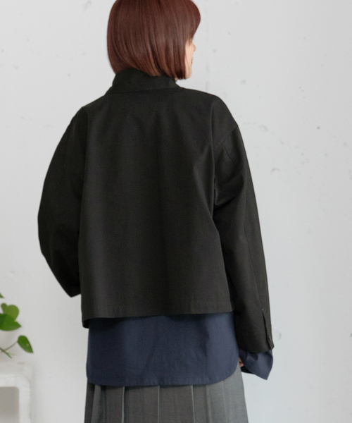POU DOU DOU（プードゥドゥ）の「スタンドカラージャケット（その他アウター・レディース・ブラック/インディゴブルー・M）」の18枚目の写真