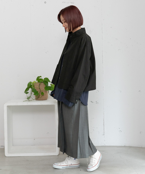 POU DOU DOU（プードゥドゥ）の「スタンドカラージャケット（その他アウター・レディース・ブラック/インディゴブルー・M）」の20枚目の写真