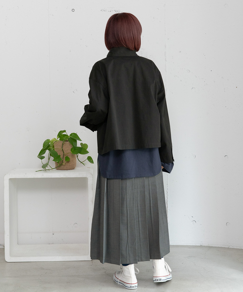 POU DOU DOU（プードゥドゥ）の「スタンドカラージャケット（その他アウター・レディース・ブラック/インディゴブルー・M）」の21枚目の写真