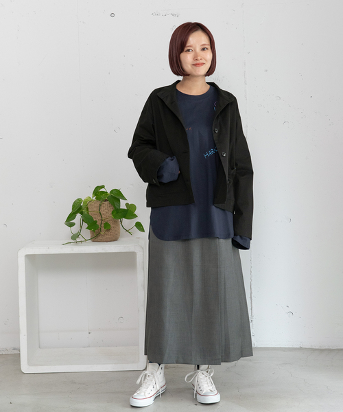 POU DOU DOU（プードゥドゥ）の「スタンドカラージャケット（その他アウター・レディース・ブラック/インディゴブルー・M）」の22枚目の写真