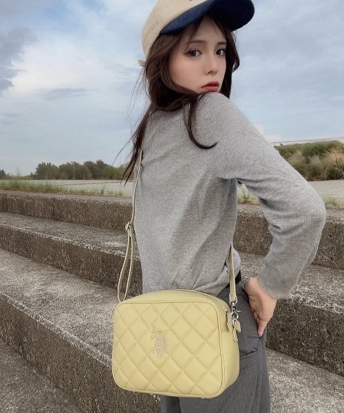 U.S. POLO ASSN.(ユーエスポロアッスン)の「【U.S. POLO ASSN.】 ユーエスポロアッスン Cross check quilting クロスボディショルダーバッグ USPA2724(ショルダーバッグ・レディース・ブラウン/グリーン/ピンク/ホワイト/アイボリー/ブラック・FREE)」の5枚目の写真